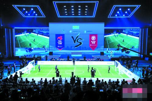 우리나라 첫 로보트축구 3V3 AI 경기 북경서 펼쳐져
